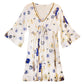 Nomad Sari Evil Eye Dress – White, Blue & Gold – Size M/L