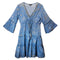 Nomad Sari Sea Blue & Gold Fish Print Dress (M/L)
