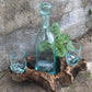 Molten Glass on Wood- Whisky Set