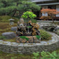 Elephants in Love Tabletop Water Feature with Crystal Ball, Light & Watermill (30x20x35cm)